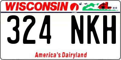 WI license plate 324NKH