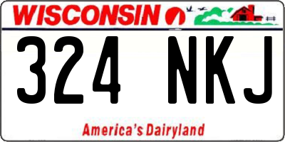 WI license plate 324NKJ