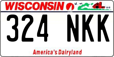 WI license plate 324NKK