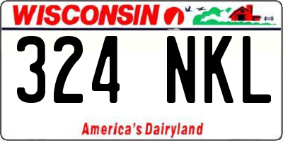 WI license plate 324NKL