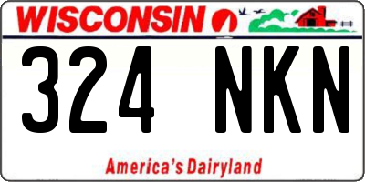 WI license plate 324NKN