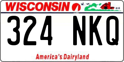 WI license plate 324NKQ