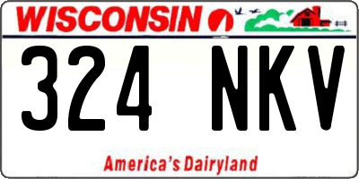 WI license plate 324NKV