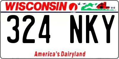 WI license plate 324NKY