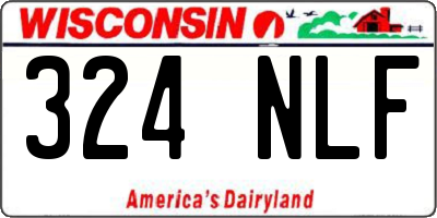 WI license plate 324NLF