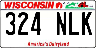 WI license plate 324NLK