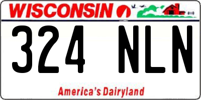 WI license plate 324NLN