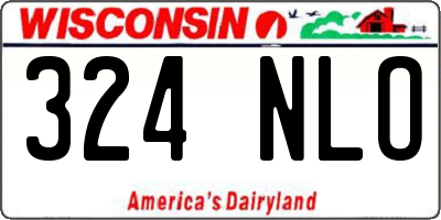 WI license plate 324NLO