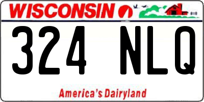 WI license plate 324NLQ
