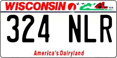 WI license plate 324NLR