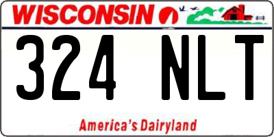 WI license plate 324NLT