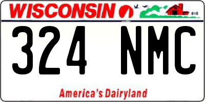 WI license plate 324NMC