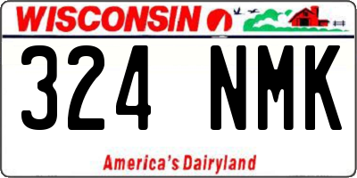 WI license plate 324NMK