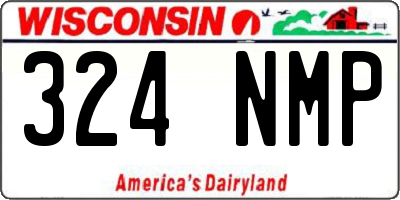 WI license plate 324NMP