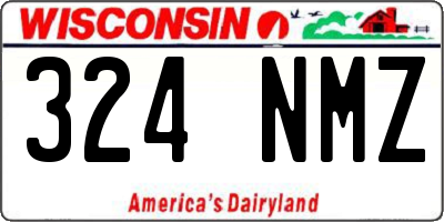 WI license plate 324NMZ