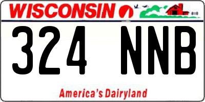 WI license plate 324NNB