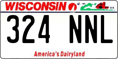 WI license plate 324NNL
