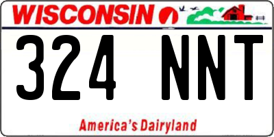 WI license plate 324NNT