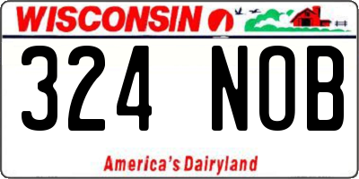 WI license plate 324NOB