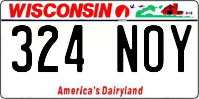 WI license plate 324NOY