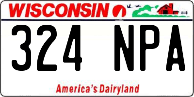 WI license plate 324NPA
