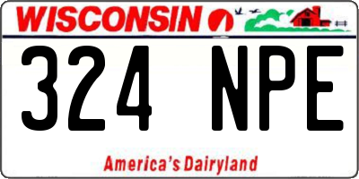 WI license plate 324NPE