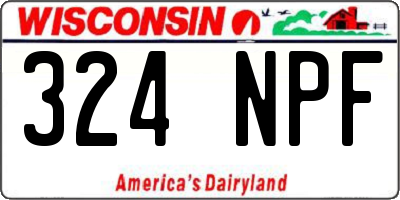 WI license plate 324NPF