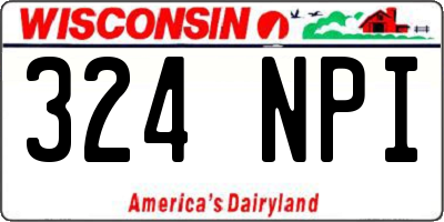 WI license plate 324NPI