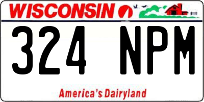 WI license plate 324NPM