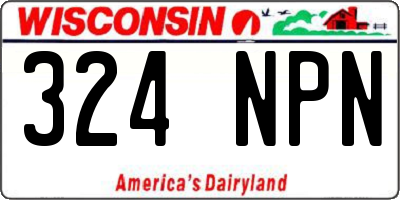 WI license plate 324NPN