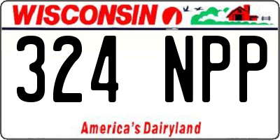 WI license plate 324NPP