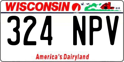 WI license plate 324NPV
