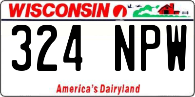 WI license plate 324NPW