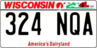 WI license plate 324NQA