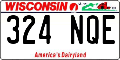 WI license plate 324NQE