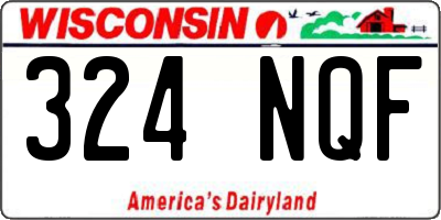 WI license plate 324NQF