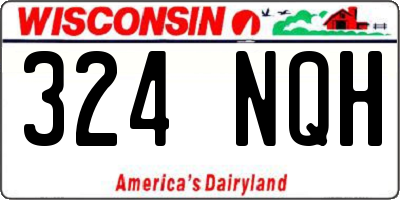 WI license plate 324NQH