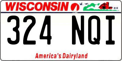 WI license plate 324NQI