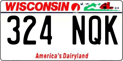 WI license plate 324NQK