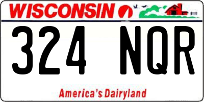 WI license plate 324NQR