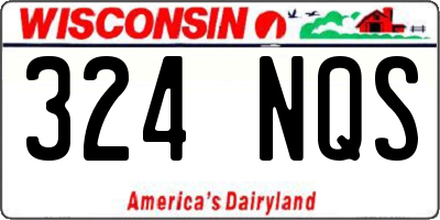 WI license plate 324NQS