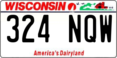 WI license plate 324NQW