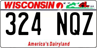 WI license plate 324NQZ