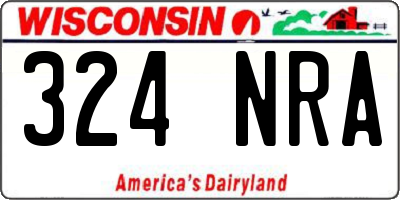 WI license plate 324NRA