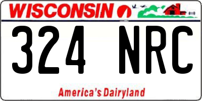 WI license plate 324NRC