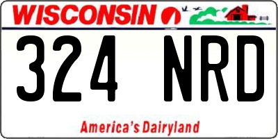 WI license plate 324NRD