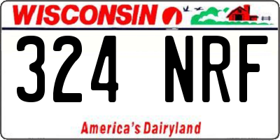 WI license plate 324NRF