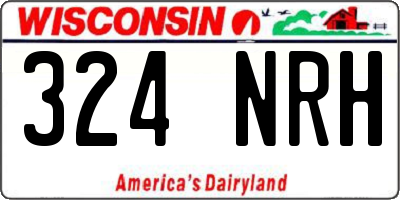WI license plate 324NRH