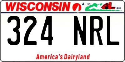 WI license plate 324NRL
