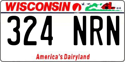 WI license plate 324NRN